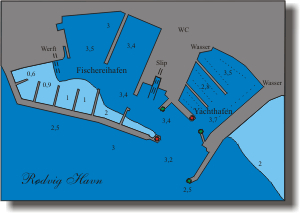 Hafenplan von Rødvig